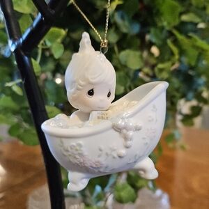 Vintage Precious Moments Christmas Ornament figurine "He Cleansed My Soul"